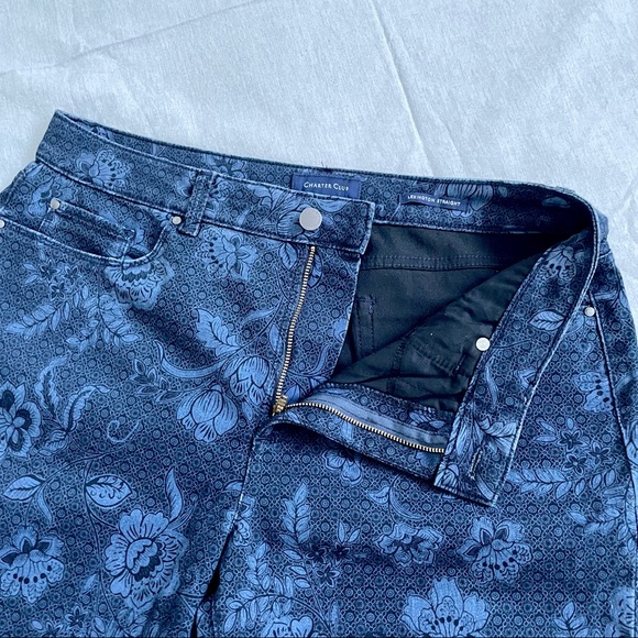 Charter Club Lexington Straight Floral Trousers - 12 - Picture 6 of 9